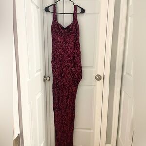Windsor Sequin Dress in Mulberry Color